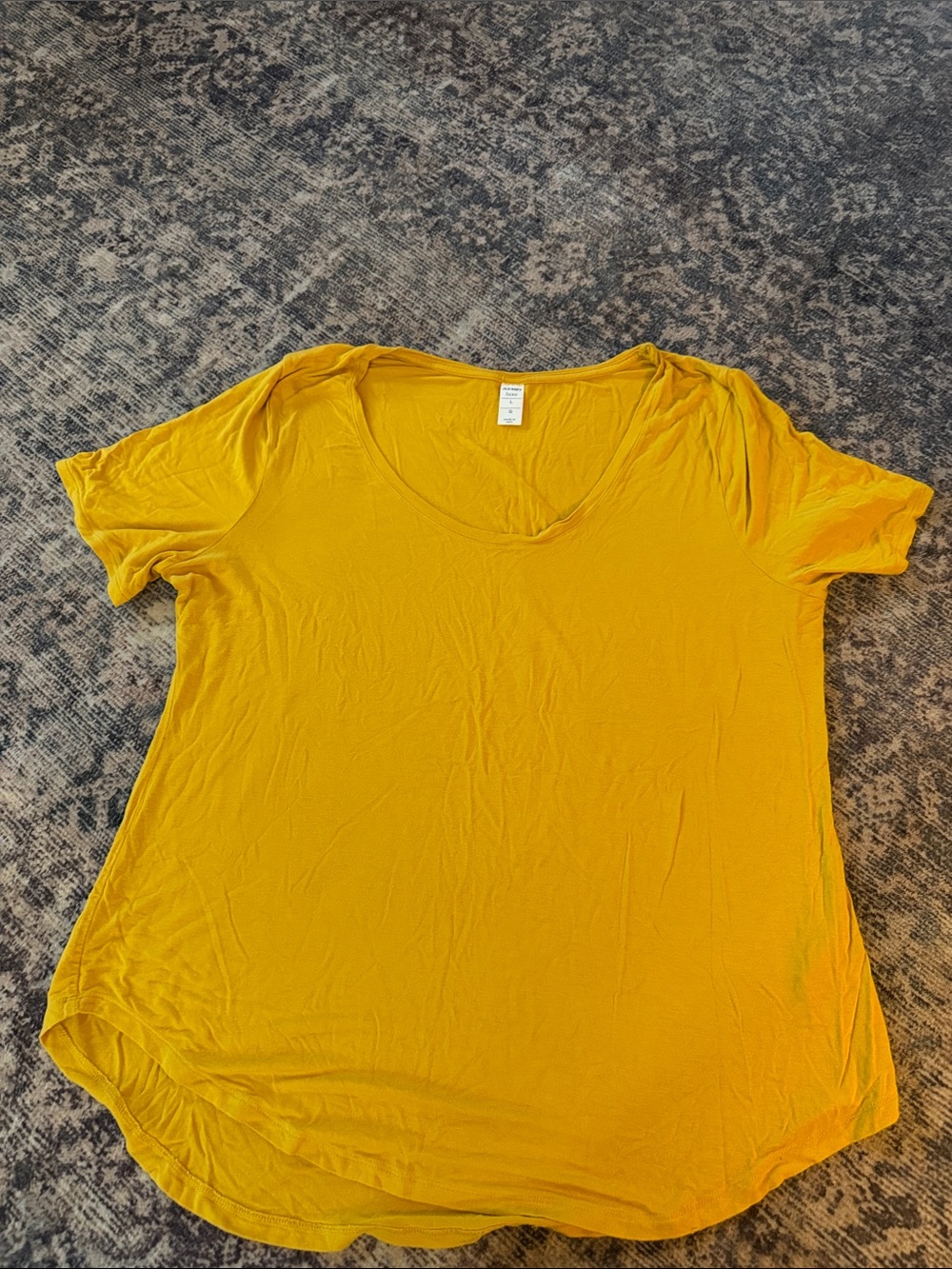 Old Navy Mustard Scoop-Neck Short Sleeve Tee